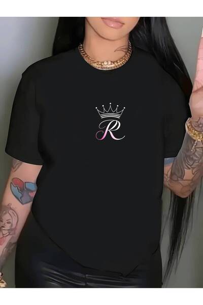 GALASHOP Crown Printed Large Size Women's T-shirt
