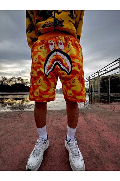 Leox Wear Bape Printed Casual Unisex Shorts