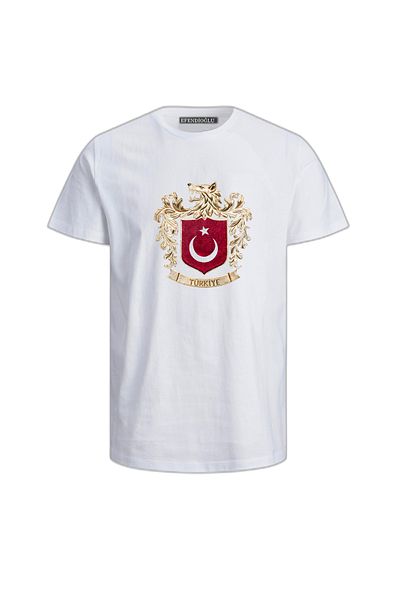 Efendioğlu Design Tricou pentru copii din bumbac imprimat lup gri