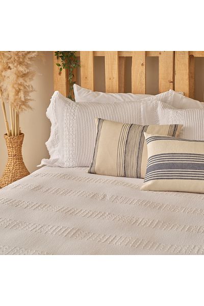 Bella Maison Marine 100% Cotton Single Bedspread Set White (180X260 cm)