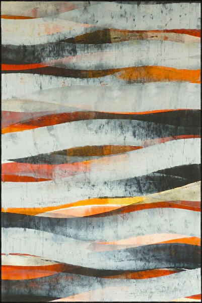 Rugs Modern Halı Colorful Oblique Wavy Line Patterned Woven Base Carpet and W...