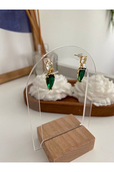 stainles steel Zümrüt Yeşil Çelik Küpe