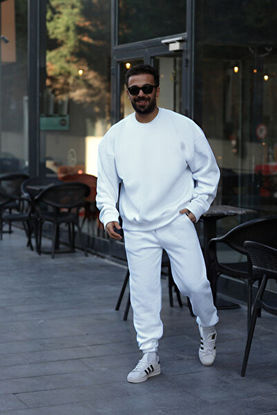 BayBayan Ανδρικό σετ φόρμας με 3 κλωστές με ελαστικό γιακά ποδηλάτου