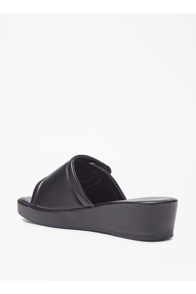Flora Bella by Shoexpress Solid Slip-On Flatform Heels Sandals