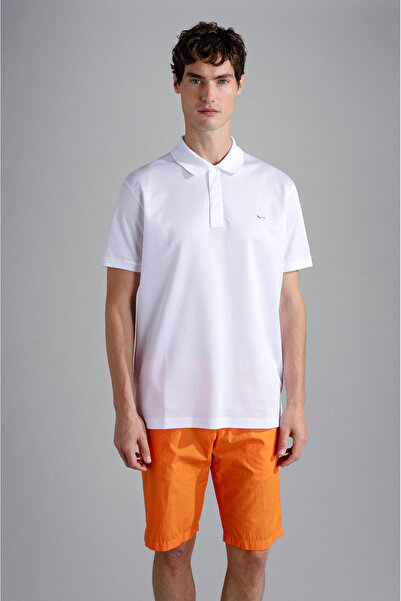 PAUL&SHARK MEN'S KNITTED POLOSHIRT C.WCOTTON