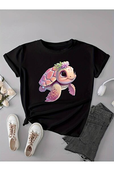 GALASHOP Turtle Pattern Large Size T-Shirt