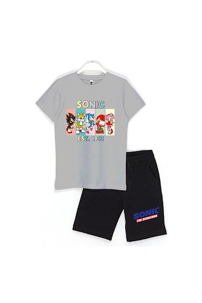 Built By Crazy Sonic Group Co - 1991 Establishment Kids Shorts Set