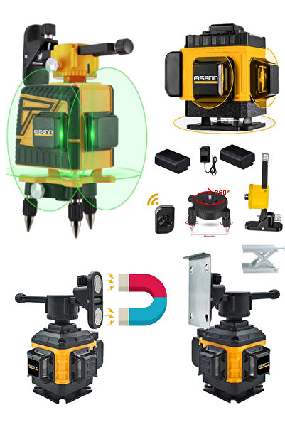 Eisenn Alman 2 Akülü + 16 Köşe 45 Mt Menzil 360 Derece  Artı Lazer Terazi Kum...