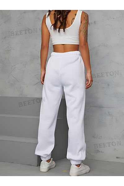 BEETON Ψηλόμεσο Jogger Sweatpants - Λαστιχένιο πόδι, χωρίς στάμπα
