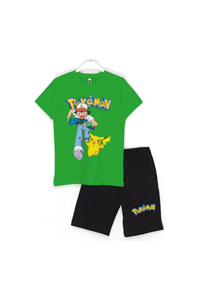 Built By Crazy Pokemon Ash - Kids Shorts Set