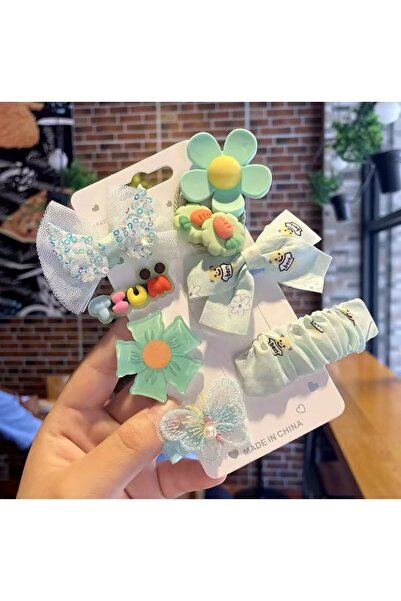 synshop Y2k Kpop طباعة الأزهار تيدي وشريط الفراشة - مجموعة مشبك شعر للفتيات و...