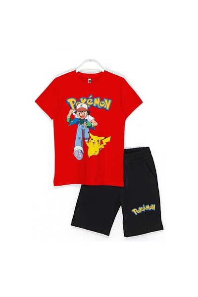 Built By Crazy Pokemon Ash - Kids Shorts Set