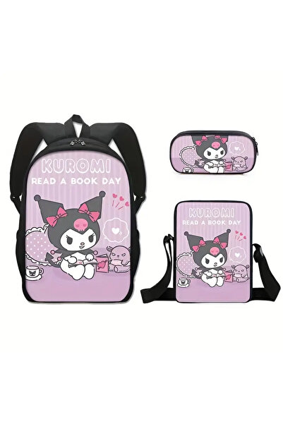 bundle island Set de rucsac pentru copii cu figură Kuromi - pentru nutriție ș...