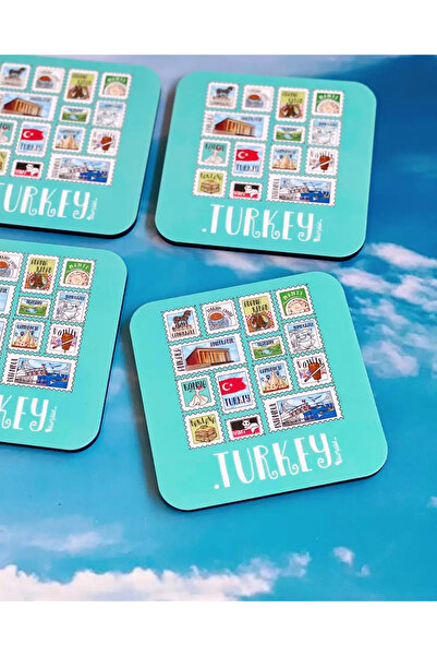 Bikutumutluluk Türkiye To Remember Series Turkey Hatıra Bardak Altlığı