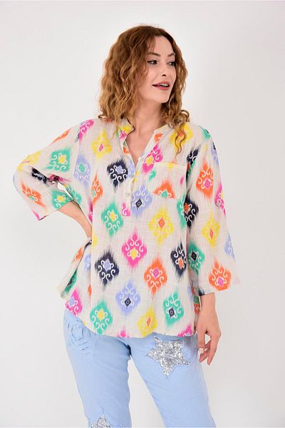 Park Moda 15455F-38 CAMĂȘĂ IMPRIMATĂ IKAT