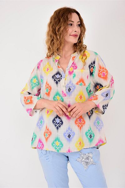 Park Moda 15455F-38 CAMĂȘĂ IMPRIMATĂ IKAT