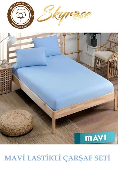 Skyrose King Size Elastic 100% Cotton Sheet Set - 180x200+/30 Open Size 240x260 cm Dowry Box