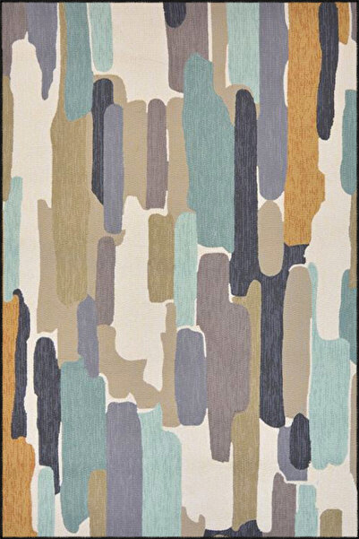 Rugs Modern Halı Bordered Flowing Framed Patterned Woven Base Carpet and Wash...