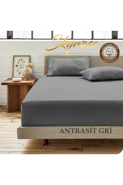Skyrose King Size Elastic 100% Cotton Sheet Set - 180x200+/30 Open Size 240x260 cm Dowry Box