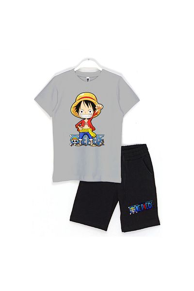 Built By Crazy One Piece Lufy - Kids Shorts Set