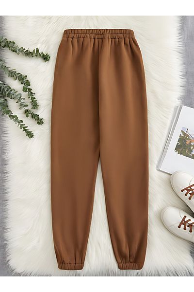 BEETON Ψηλόμεσο Jogger Sweatpants - Λαστιχένιο πόδι, χωρίς στάμπα