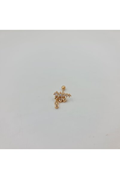 SE Jewellery Sallantılı Taşlı Baget Cerrahi Çelik  Küpe Tragus Helix Kıkırdak...