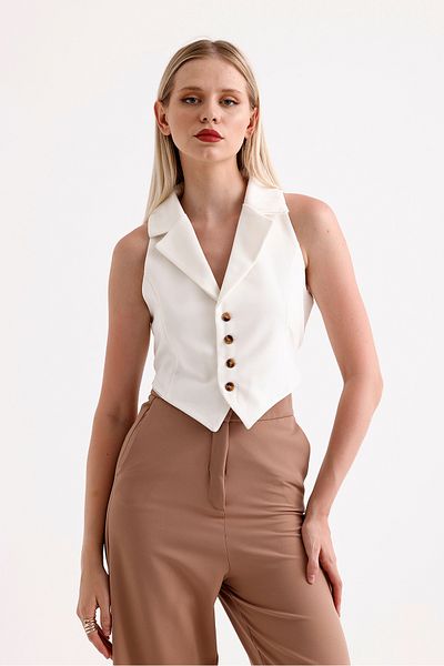 ADASTYLE Cut Out Collared Vest