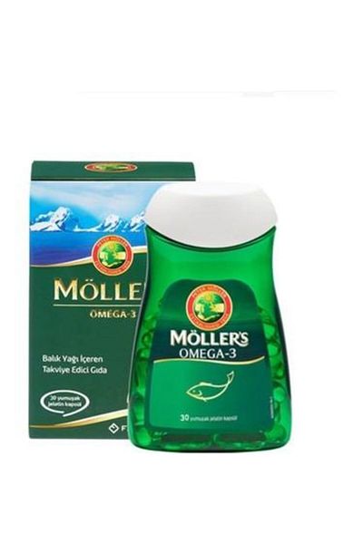 Möller's MöllersOmega3 Fish Oil - 30 Capsules Teeth Whitening Foam Gift