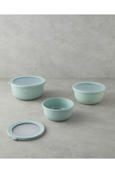 English Home Sara Plastic - Set of 3 Mint Storage Containers