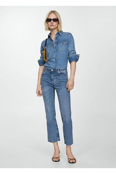 MANGO Woman Παντελόνι Sienna Flare Crop Jean