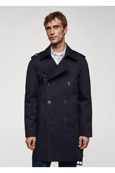 MANGO Man Klassischer wasserabweisender Trenchcoat