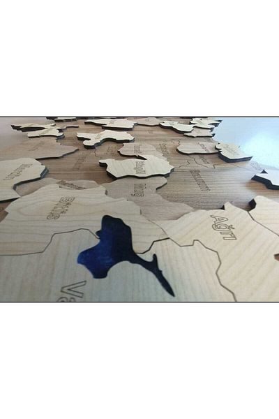 fabrikahşap store Baby room lighting & neon Map - Comfortable Cut Fabric