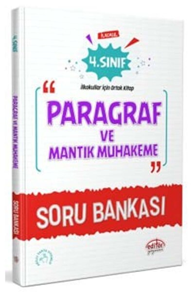 Editör Yayınevi 4. Sınıf Paragraf Ve Mantık Muhakeme Soru Bankası - Editör Ya...