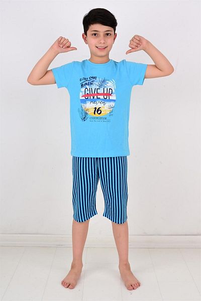 vitmo Set pijama Capri pentru băieți Moment Blue
