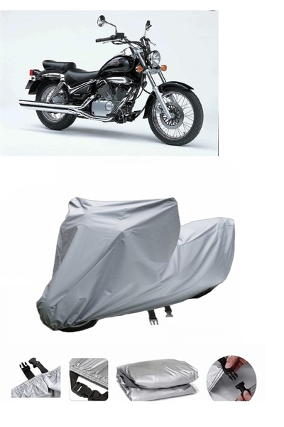 BODYGARD سوزوكي VL 250 دخيل - مشمع دراجة نارية متوافق مع الحقيبة الخلفية