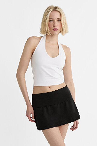Stradivarius Halter yaka crop top