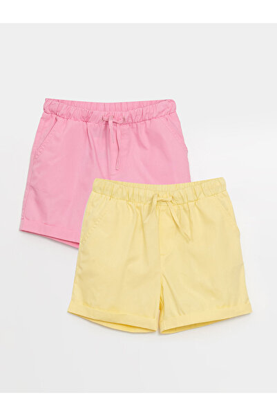 LC Waikiki 2-teiliges Shorts-Set mit elastischem Bund für Mädchen