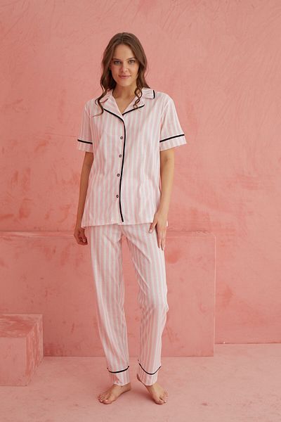ELİTOL Bequemes Pyjama-Set mit Knöpfen