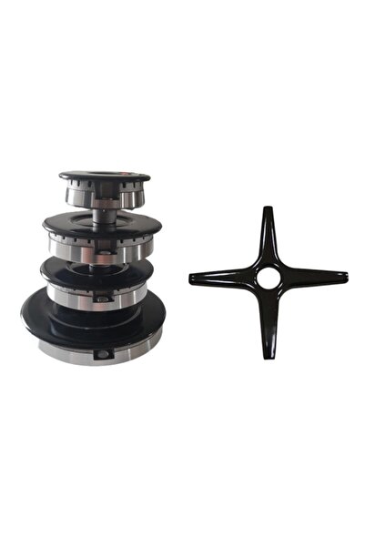 Marketto Set de aragaz din 9 piese - Set de arzătoare, capac și ceainic reductor