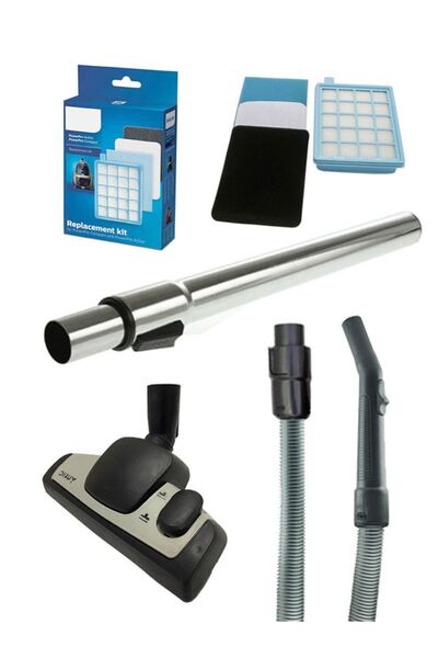 Marketto فيليبس Powerpro Compact FC 8470 - مجموعة مكنسة كهربائية وخرطوم وفلتر هيبا