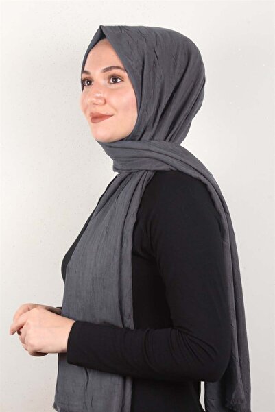 Eşarppark Bambu Kraşlı Şal 2724-79 Antrasit