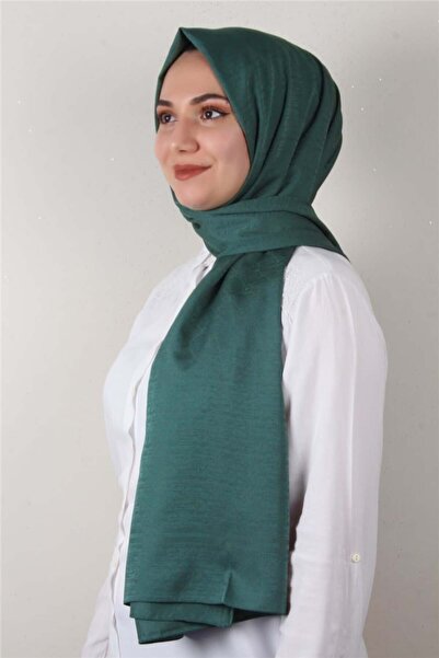 Eşarppark Jakarlı Ipeksi Şal 8084-21 Zümrüt Yeşili