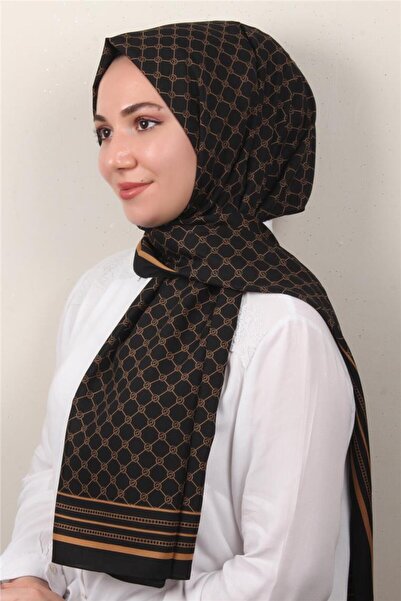 Eşarppark Medine Desenli Şal 2421-8 Siyah