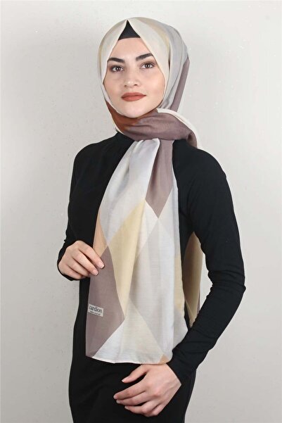 Cardion Cotton & Silk Şal 3632-10 Toprak