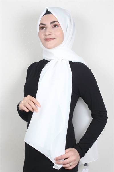 PİRAMİT Simli Medine Şal 1365-6 Beyaz