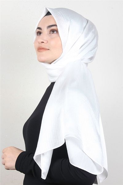 PİRAMİT Diamond Janjan Shawl 2727-26 White