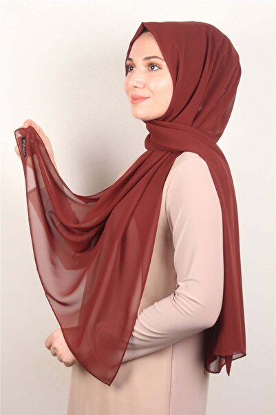 Eşarppark Fiesta Düz Krep Şal 2742-50 Koyu Taba