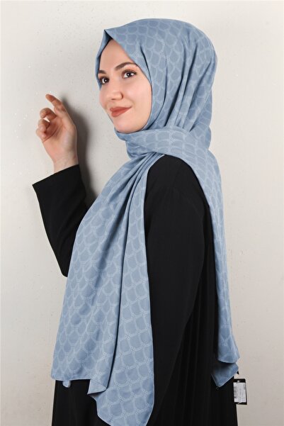 Eşarppark Alya Fresh Şal 2535-15 Koyu Buz Mavisi