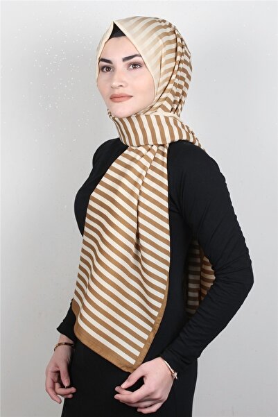 Cardion Medine Desenli Şal 1807-3 Bal Köpüğü