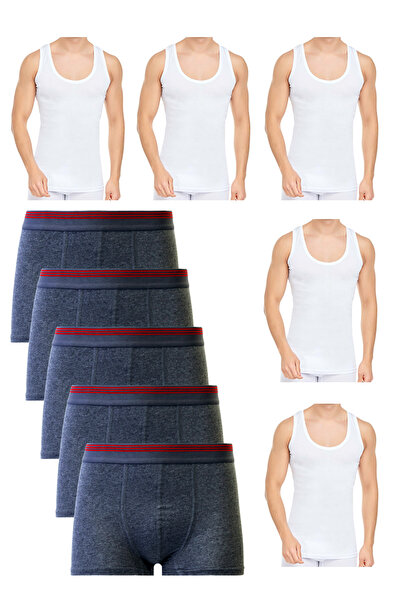 CENNETOĞLU Pachet 5 boxeri 5 atleți-10 bărbați (5CENKO-5)